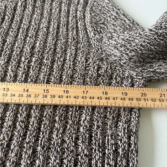 Talbots Zip Up Cardigan Long Sleeve Brown Marled Size M 100% Cotton Fall Alaska - Picture 9 of 10